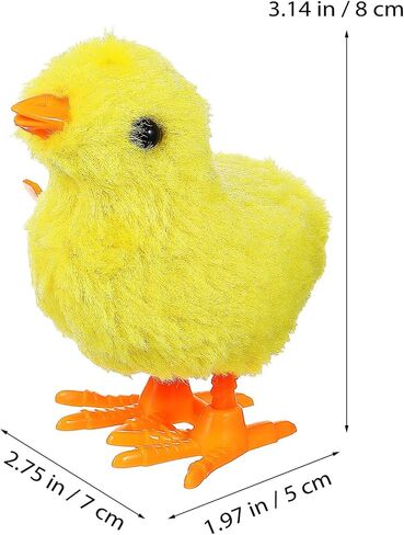 IMIKEYA 12PCS Wind Up Chicks Toys: Wind-Up Chicken Toy Plush Chicks Jumping Chick Wind Up Toys Wind Up Toys for Kids Toddlers Easter Egg Hunt Basket Stocking Goodie Bags Easter Party Favors in Saudi Arabia