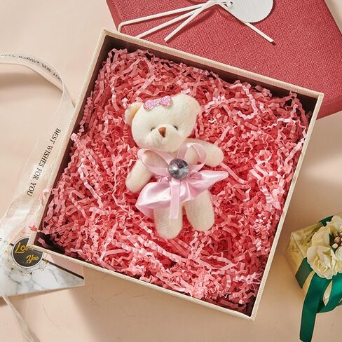50g Raffia Paper Crred Crinkle Cut ، من أجل هدية عيد الفصح ، قم بتجميع التغليف DIY Diy Decoration (Pink) in Kuwait