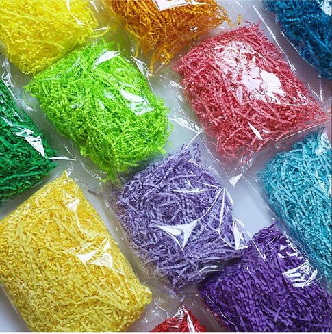 50g Raffia Paper Crred Crinkle Cut ، من أجل هدية عيد الفصح ، قم بتجميع التغليف DIY Diy Decoration (Pink) in Kuwait