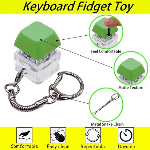 3 Pack Keyboard Fidget Toys, Keyboard Button Decompression Toys, Fidget Keychain of 4 Colors Keyboard Clicker, Keyboard Keychain Stress Relief Toy, ADHD Stress Relief Finger Toy in Kuwait