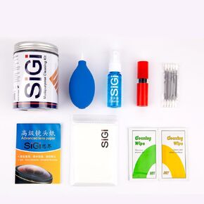 SG71 7-in-1 Digital Camera Lens Cleaning Kit Mirrorless Camera Cleaning Kit for DSLR Camera Including Lens Blower/Detergent/Swabs/Cleaning Cloth/Cleaning Brush/Lens Paper/Cleaning Wipe