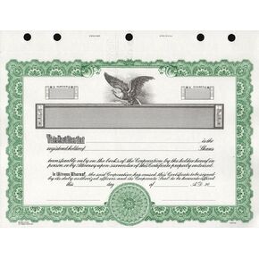 Goes KG2 Stock Certificate, Green, 15-Pack