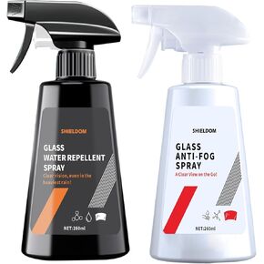 Waterproof Spray Anti-Fog Spray Car Defogger Water Repellent Clear Vision Spray for Automotive Glass and Windshields - Pack of 2