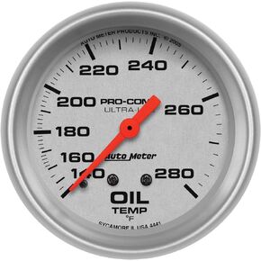 Auto Meter 4441 Ultra-Lite Mechanical Oil Temperature Gauge