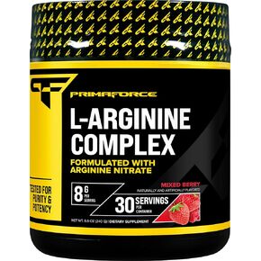 Primaforce L-Arginine Complex Powder (30 Servings Per Bottle | Mixed Berry) Powerful Protein Building Supplement for Maximum Gains