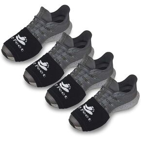 جوارب للرقص على الأرضيات الملساء، جوارب للرقص فوق الأحذية الرياضية، محاور ناعمة وتدور على الأرضيات الخشبية، عبوة من 4 أزواج (أسود) in Kuwait