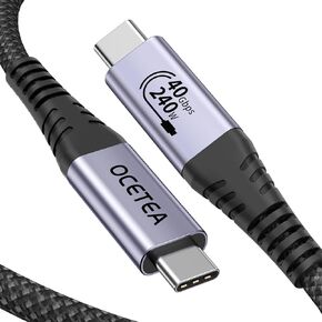 USB 4 Cable [USB-IF Certified] 40Gbps, 240W 6.6FT USB4 Cable with 8K Video, PD 3.1 Fast Charging Compatible with Thunderbolt 4/3, Mac Pro/Studio/Mini, iMac, eGPU, Docking Station, Hub, SSD