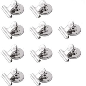 Strong Office Magnetic Clips Heavy Duty Refrigerator Magnet Hook Clips for Photo Displays, Whiteboards, Locker, Fridge, Classroom, School, Office(10 Pack)