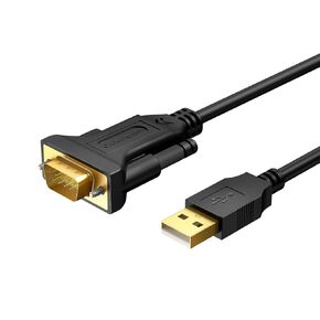 CableCreation USB to RS232 Adapter with PL2303 Chip (3-Pack), 3 Feet Gold Plated DB9 Male Serial Converter Cable for Windows 10, 8.1, 8,7, Vista, XP, Linux, macOS, Black