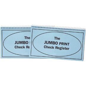 Giant Print Check Register, Set of 2