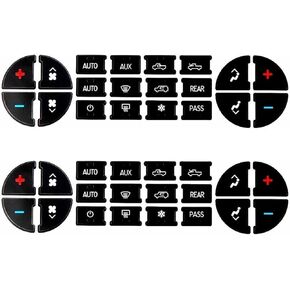 AC Dash Button Repair Kit -Compatible with Chevy, Best for Fixing Ruined Faded A/C Control Buttons - Decal Replacement Fits Select 07-14 GM Vehicles - Car SUV Van Truck Accessories
