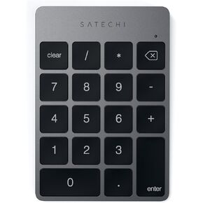 Satechi Slim Aluminum Bluetooth Wireless 18-Key Keypad Keyboard Extension - Compatible with MacBook Pro, MacBook Air, Mac Mini, iMac, iMac Pro, iPad, iPhone and More (Silver)