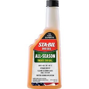 STA-BIL Diesel All-Season - Anti-Gel - Cetane Boost - Cleans And Lubricates Fuel System - Water Demulsification - Treats 150 Gallons -Effective In All Diesel And Bio-Diesel, 20 fl. oz. (15226) , Orange