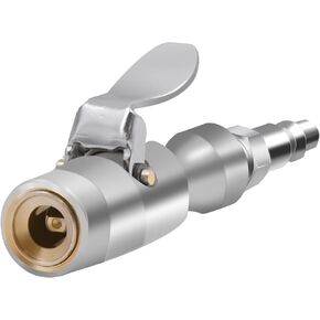Locking Air Chuck - Two Steel Jaws Tire Air Chuck Lock onto Any Schrader Valve - 1/4" F-NPT Tire Chuck Rated to 150 PSI - Closed Flow