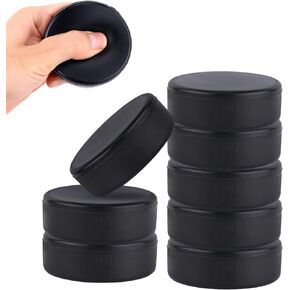 8pcs Ice Hockey Pucks, Diameter 3 Inch/Thickness 1 Inch Lightweight Soft Foam Hockey Pucks for Practice and Classic Training Indoor(Black)