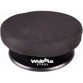 The Wobble Stool- Self Balancing Stool with 360 Degree Rotation, Promotes Healthy Posture to Relieve Back and Neck Pain, Lightweight Portable Seat Cushion with Swivel Base (Black)