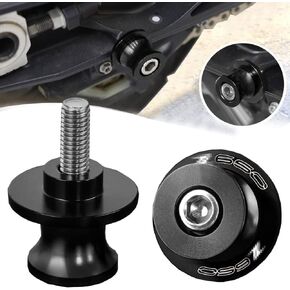 Kawasaki Z650 M8 Swing arm Sliders Spools - 2Pcs 8MM Swing Arm Stand Screw CNC Aluminium,Fit with Kawasaki Z650 2000-2022 (Black)