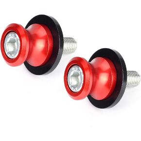 Goldfire 2pcs 10MM M10 X1.25 Motorcycle Swing arm Sliders Spools CNC Swing Arm Stand Screw for FZR 1000/600R/400 for Kawasaki Z750 /Z750S/ Z750R /ER-6F /ER-6N /Duke 125/200/390 (Black)