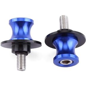 2Pcs Motorcycle Swing Arm Spool, CNC Rear Stand Swing Arm Spool Sliders Stand Swingarm Bobbins (8mm -Blue)