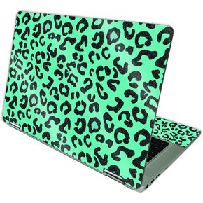 MightySkins Glossy Glitter Skin Compatible With HP Chromebook x360 14 (2021) - Teal Leopard | Protective, Durable High-Gloss Glitter Finish | Easy to Apply, Remove, and Change Styles | Made in The USA
