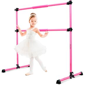 Portable Ballet Barre, 4ft Freestanding Double Ballet Bar with Adjustable Height,4FT Ballet Barre Portable,Ballet Equipment