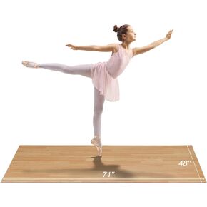Balance Dance Floor for Ballet, Tap, Jazz, and Pop, Heavy-Duty Exercise Flooring for Home, 5MM Thick PVC Practice Floor for Adults and Kids