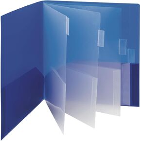 Smead Poly 10-Pocket Organizer Subject File Folder, 10 Pockets, Letter Size, Color Will Vary (89203)