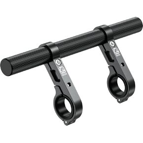 BRCOVAN Carbon Fiber Handlebar Extender Extensions with Aluminum Alloy Clamp Mounting Base Fit on 0.875'' / 1'' / 1.125'' / 1.26'' Handlebars Cross Bars for Bike Bicycle Motorcycle Scooter