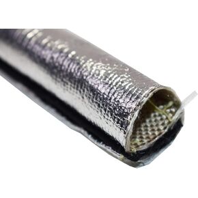 A-Team Performance - 010457 Heat Shroud Aluminized Sleeving - for Ultimate Heat Shield Protection Barrier - with Hook and Loop Closure Design 1/2" x 36" (3ft)