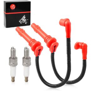 Moto1988 Spark plug & Wire Cap for Polaris RZR XP 4 S 900 1000 RS1 Turbo 2014-2023 4014296 4014295 4017695 4017694