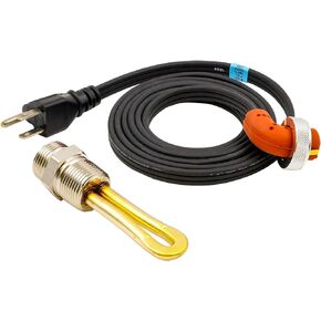 Zerostart 3500022 Engine Block Immersion Heater for Cummins, Paccar, 3/4" NPT Thread | CSA Approved | 120 Volts | 750 Watts