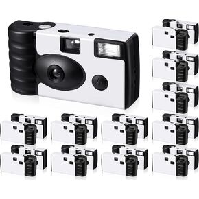 Treela 12 Pack Disposable Cameras for Wedding Bulk Single Use Flash 35mm 17 Film 200 ISO Film Camera for Birthday Concert Travel Anniversary Party Supply Vacation Gift