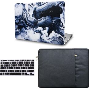 KECC Case Compatible with MacBook Pro 13 inch Case 2020-2024 with Touch Bar M2 A2338 M1 A2289 A2251 Protective Plastic Hard Shell + Keyboard Cover + Sleeve (Walnut Wood)