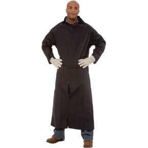 Cordova RC35B60XL Renegade .35 MM PVC/Polyester, Black 2-Piece Riding Coat, Leg Straps, Corduroy Collar, Ventilated Back/Underarms, 60" Length, Detachable Hood, X-Large