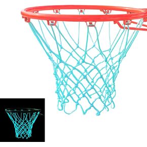 2pcs Nightlight Basketball Net,Basketball Net Replacement, Pink Glow in The Dark Basketball Net,Basketball Accessories,Standard Size 12 Loops for Indoor and Outdoor Replacement Net.