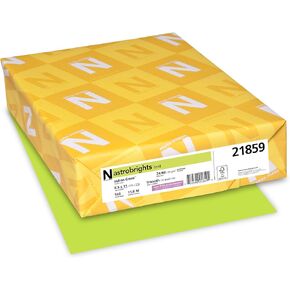 Neenah 21859 Astrobrights Color Paper, 8.5" x 11", 24 lb / 89 gsm, Vulcan Green, 500 Sheets