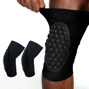 Basketball Knee Pads for Adult Compression Leg Sleeve for Basketball, Volleyball, Skateboarding or Cycling (X-Large, Black)