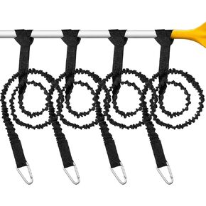 Sumind 4 Pieces Kayak Paddle Leash Kayak Rod Leash Kayak Paddle Lanyard Stretchable Coiled Lanyard Leash Kayak Accessories for Kayak and Paddles