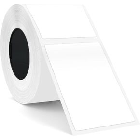 SUPVAN T50M Label Maker Tape Adapted Label Print Paper 4 Packs Refill White Size 1.96'' ×3.14'' 100pcs Thermal Laminated Waterproof Self-Adhesive Multipurpose Labeling Tape Replacement