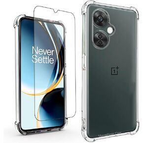 حافظة لهاتف OnePlus Nord N30 5G، حافظة Oneplus Nord CE 3 Lite 5G شفافة وواقي شاشة مدمج للجنسين مقاوم للصدمات ومرن من مادة TPU المرنة ذات المقاس النحيف للهاتف الواقي الشفاف غطاء شفاف كريستالي in Kuwait