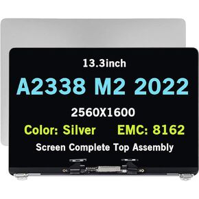 13.3 بوصة LED LCD 2560x1600 مجموعة مفصلات كاملة للشاشة متوافقة مع MacBook Pro A2338 M2 2022 MNEQ3LL/A MNEP3LL/A MNEJ3LL/A MNEH3LL/A EMC 8162 (رمادي فلكي)