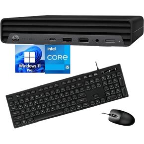 HP ProDesk 600 G6 Mini Desktop Computer, Intel i5-10500T 2.3GHz Up to 3.8GHz, 32GB RAM, 1TB SSD, Keyboard&Mouse, Support 4K, Display Port, HDMI, USB C 3.2, Windows 11 Pro(Renewed)