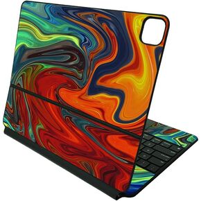 MightySkins Skin Compatible with Apple Magic Keyboard for iPad Pro 12.9" (3rd-6th Generation) - Lava Water | Protective, Durable, and Unique Vinyl Decal wrap Cover | Easy to Apply | Made in The USA