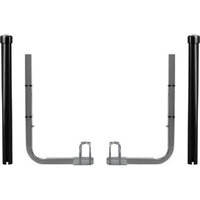 Boat Trailer Guide-ons, 40"/48" Adjustable Design, 2PCS Rustproof Galvanized Steel Trailer Guide ons, Trailer Guides with Black PVC Pipes, for Ski Boat, Fishing Boat or Sailboat Trailer
