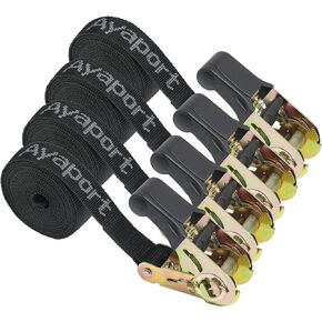 Ayaport Stainless Steel Ratchet Tie Down Straps Endless 8' Heavy Duty Boat Tie Downs Boat Accessories Pack of 4