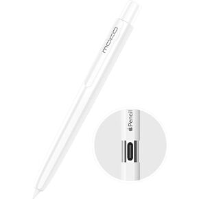 MoKo Holder Case for Apple Pencil (USB-C), Retractable Apple Pencil (USB-C) Case Protective iPad Pencil Sleeve Skin Cover with Sturdy Clip, Light Pink