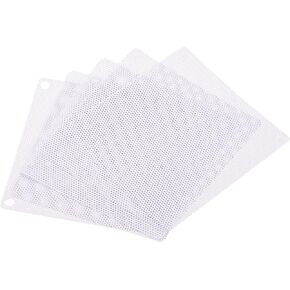 MECCANIXITY 80mm Computer Fan Filter Grills PVC Mesh Dustproof Case Cover for Computers, White Pack of 5