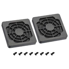 PATIKIL 50mm Cooling Fan Filter with Screw, 6 Pack ABS Ventilator Grill Protector Guard for Fan Protective Cover DIY, Black