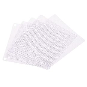 MECCANIXITY 140mm Computer Fan Filter Grills PVC Mesh Dustproof Case Cover for Computers, White Pack of 5