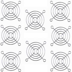 Fan Grill Metal Household Grill Protector Finger Guard for 60mm Case Fan 8pcs Silver Tone